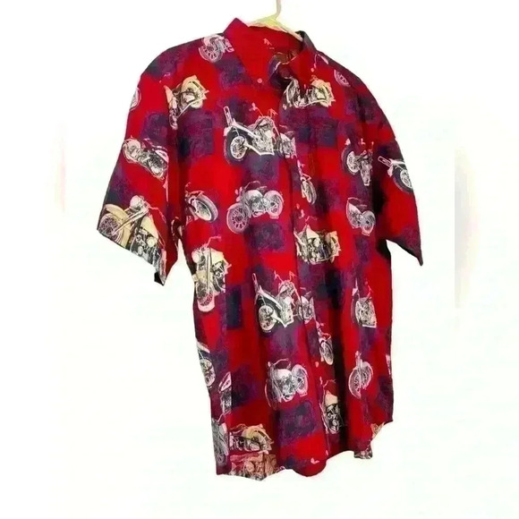 Clearwater outfitters Harley Davidson, motorcycle, red, high-quality cotton SZ-L - Picture 1 of 5